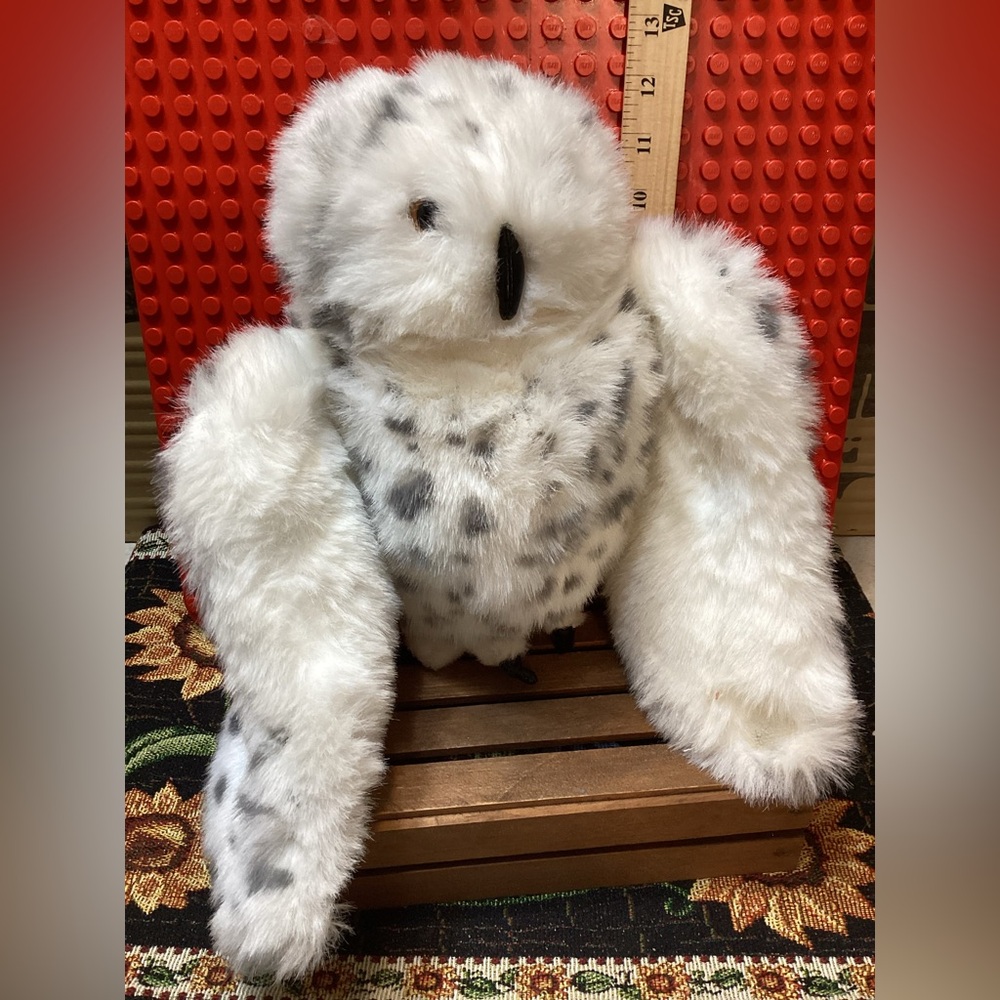 Folkmanis Plush Snowy Owl Puppet Stuffed Animal Toy Imagination Play